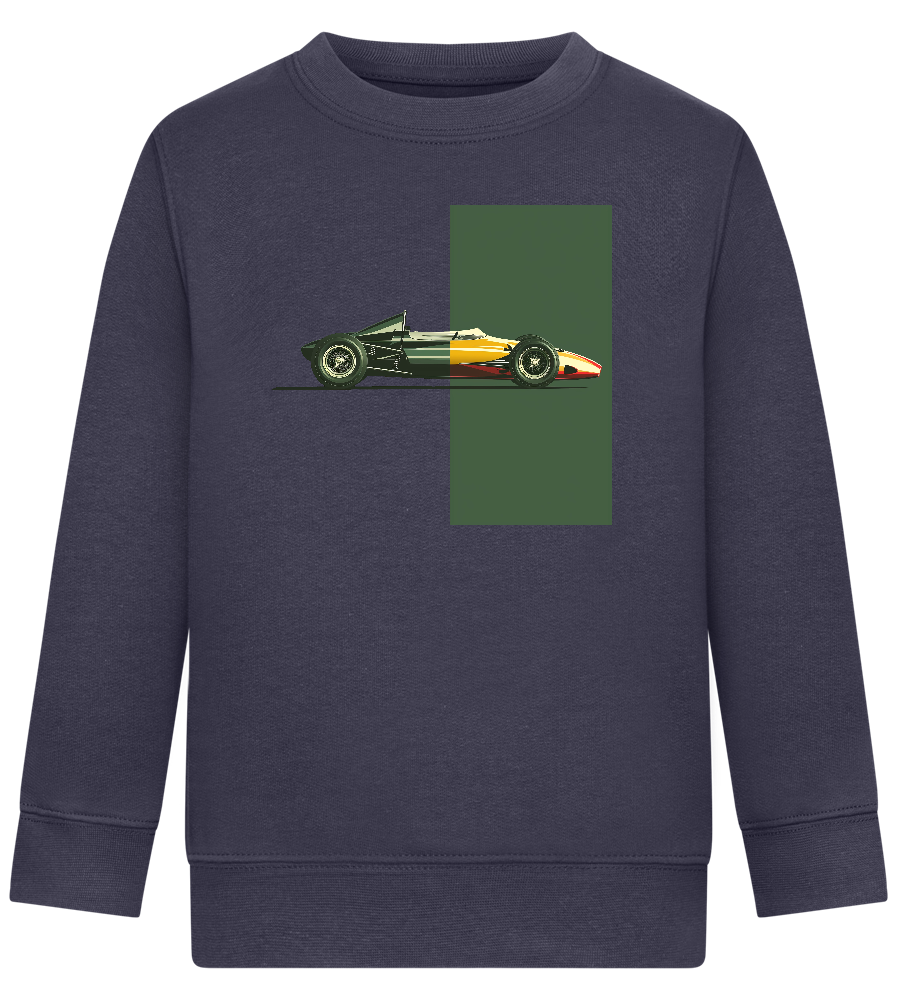 Retro F1 Design - Comfort Kids Sweater_FRENCH NAVY_front