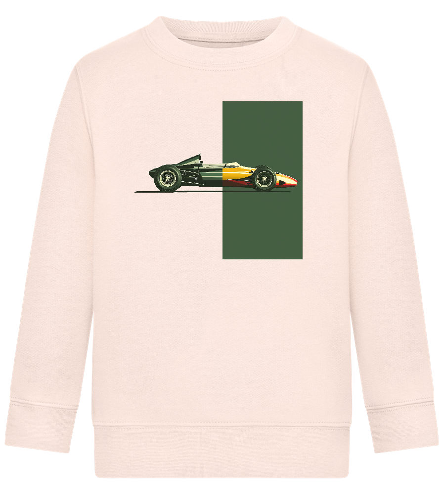 Retro F1 Design - Comfort Kids Sweater_LIGHT PEACH ROSE_front