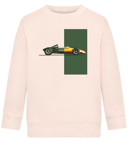 Retro F1 Design - Comfort Kids Sweater_LIGHT PEACH ROSE_front