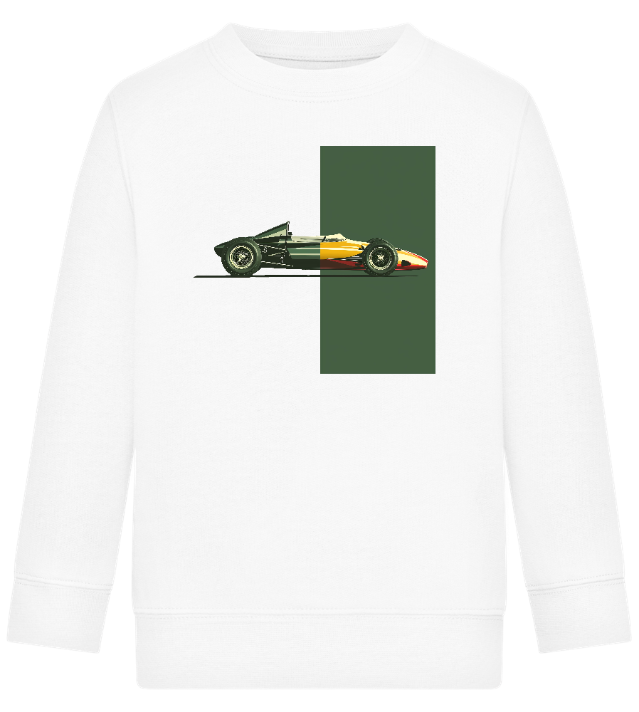 Retro F1 Design - Comfort Kids Sweater_WHITE_front