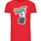 Rainbow Flag Skull Design - Comfort men's fitted t-shirt_BRIGHT RED_front