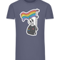 Rainbow Flag Skull Design - Comfort men's fitted t-shirt_DENIM_front