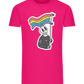 Rainbow Flag Skull Design - Comfort men's fitted t-shirt_FUCHSIA_front