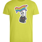 Rainbow Flag Skull Design - Comfort men's fitted t-shirt_GREEN APPLE_front