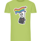 Rainbow Flag Skull Design - Comfort men's fitted t-shirt_GREEN APPLE_front