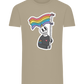 Rainbow Flag Skull Design - Comfort men's fitted t-shirt_KHAKI_front