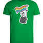 Rainbow Flag Skull Design - Comfort men's fitted t-shirt_MEADOW GREEN_front