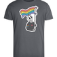 Rainbow Flag Skull Design - Comfort men's fitted t-shirt_MOUSE GREY_front