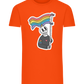 Rainbow Flag Skull Design - Comfort men's fitted t-shirt_ORANGE_front