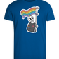 Rainbow Flag Skull Design - Comfort men's fitted t-shirt_ROYAL_front