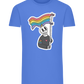 Rainbow Flag Skull Design - Comfort men's fitted t-shirt_ROYAL_front