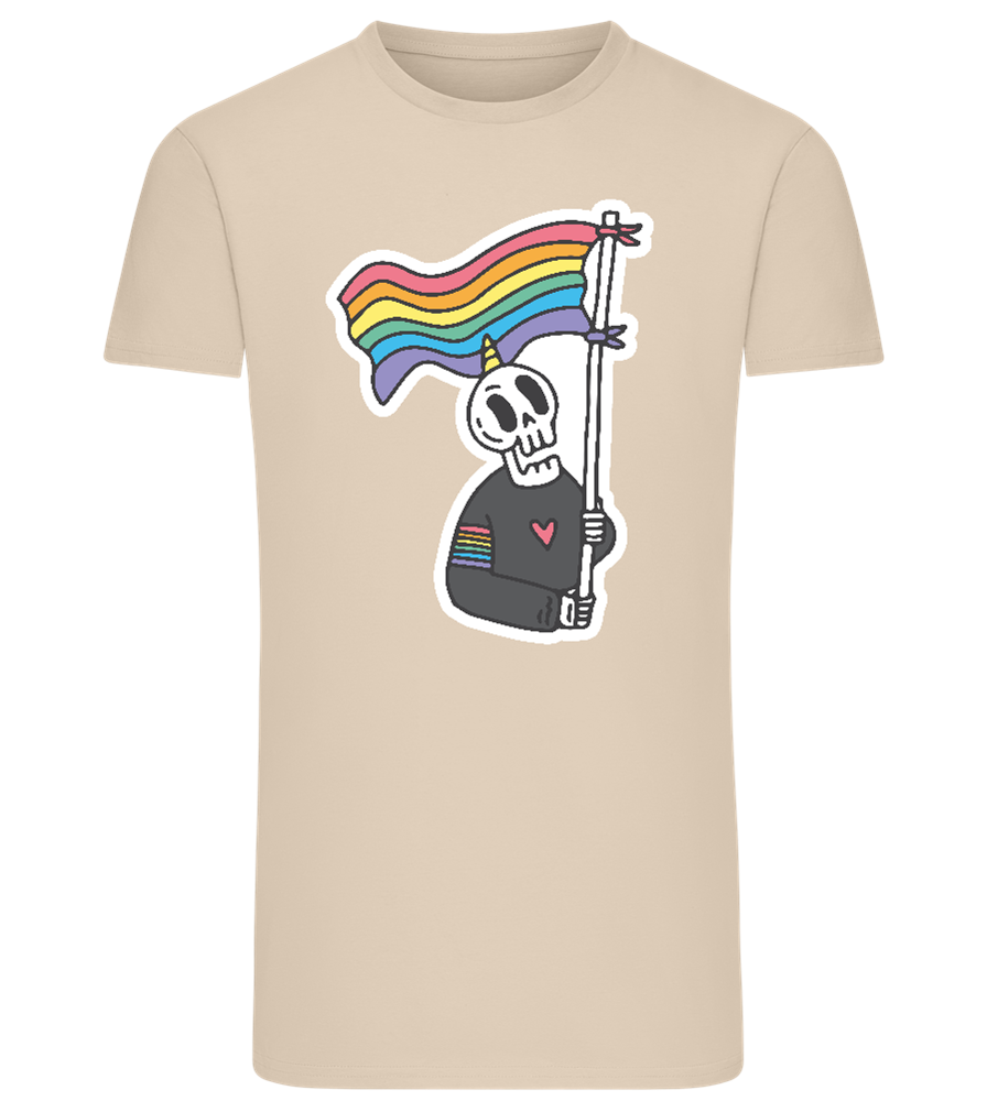 Rainbow Flag Skull Design - Comfort men's fitted t-shirt_SILESTONE_front