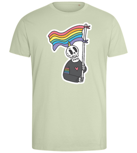 Rainbow Flag Skull Design - Comfort men's fitted t-shirt