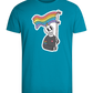 Rainbow Flag Skull Design - Comfort men's fitted t-shirt_TURQUOISE_front