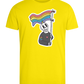 Rainbow Flag Skull Design - Comfort men's fitted t-shirt_YELLOW_front