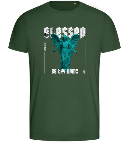 Blessed Angel Design - Basic men's fitted t-shirt_GREEN BOTTLE_front