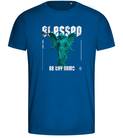 Blessed Angel Design - Basic men's fitted t-shirt_ROYAL_front