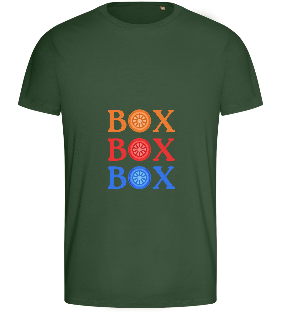 Box Box Box Design - Basic men's fitted t-shirt_GREEN BOTTLE_front