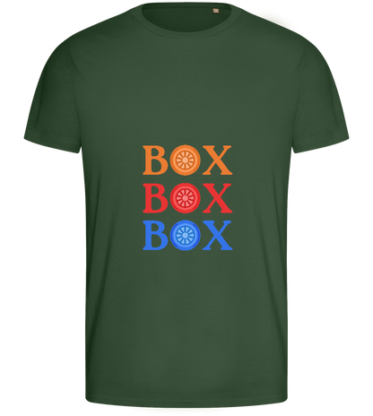 Box Box Box Design - Basic men's fitted t-shirt_GREEN BOTTLE_front