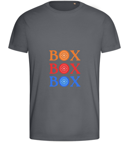 Box Box Box Design - Basic men's fitted t-shirt_MOUSE GREY_front