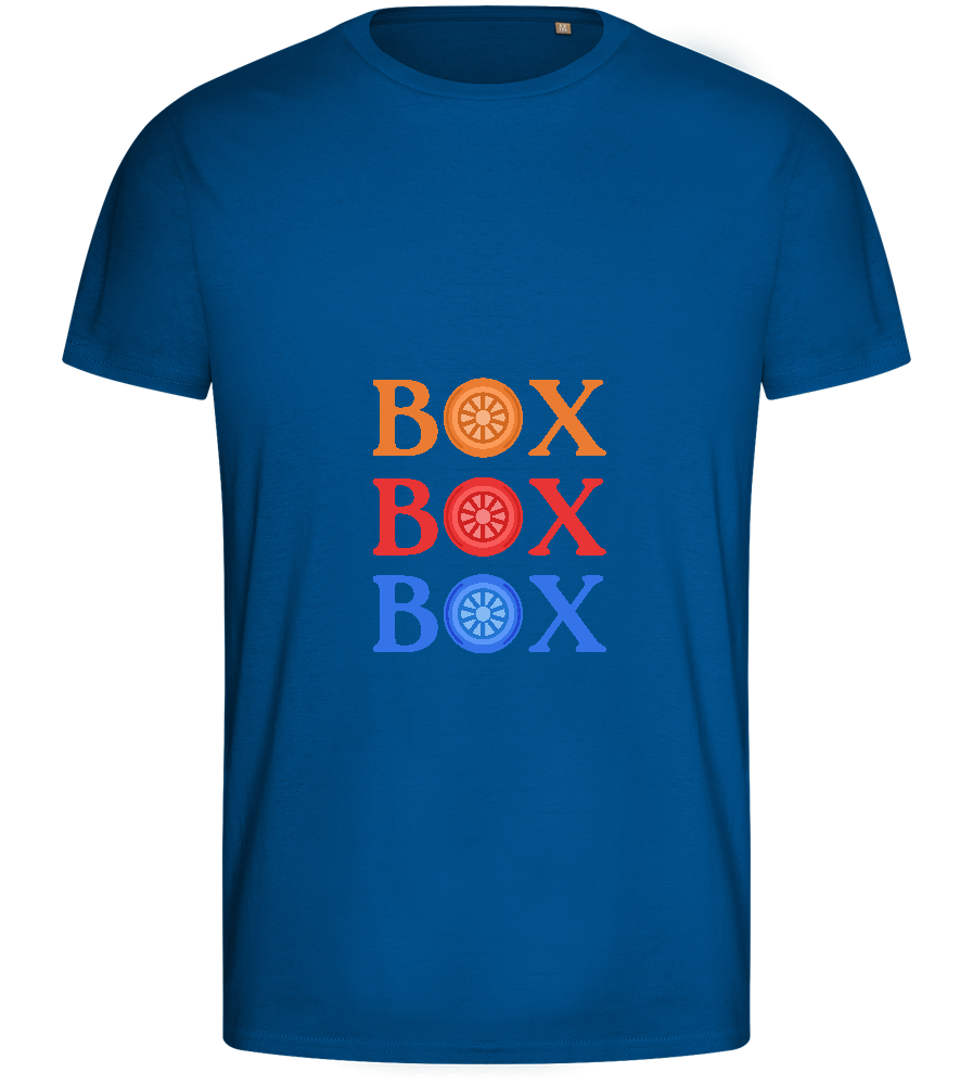 Box Box Box Design - Basic men's fitted t-shirt_ROYAL_front