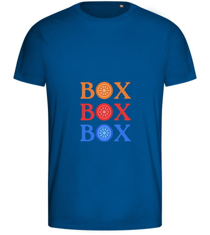 Box Box Box Design - Basic men's fitted t-shirt_ROYAL_front