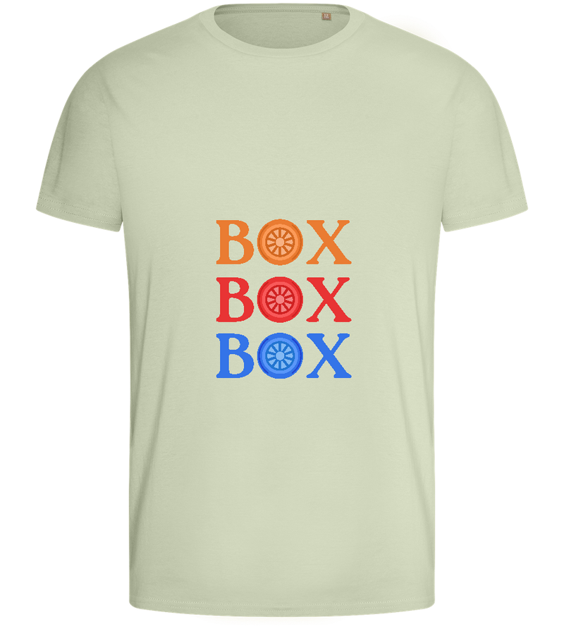 Box Box Box Design - Basic men's fitted t-shirt_SILESTONE_front