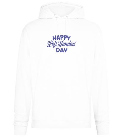 Happy Left Handers Day Design - Premium Essential Unisex Hoodie_WHITE_front