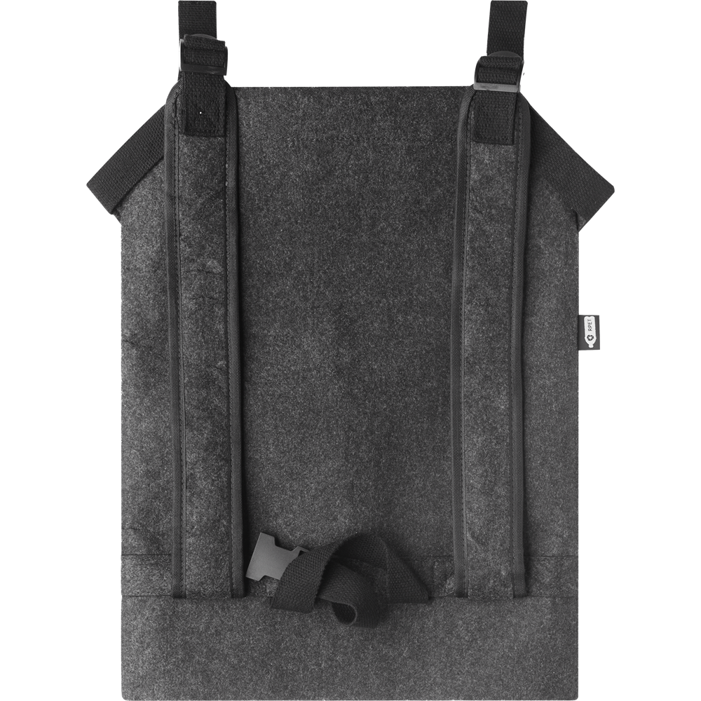 Felt Laptop Backpack_STONE GREY_back