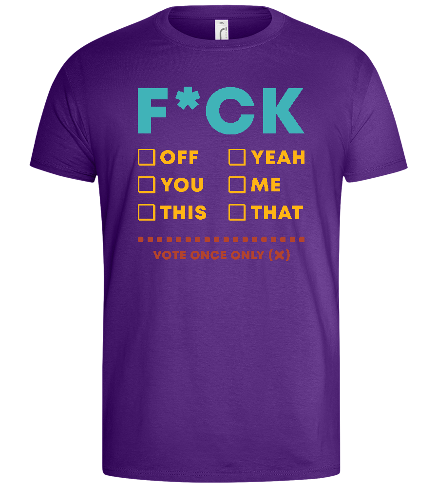 Make Your Choice Design - Basic men's t-shirt_DARK PURPLE_front