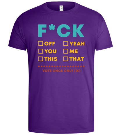 Make Your Choice Design - Basic men's t-shirt_DARK PURPLE_front