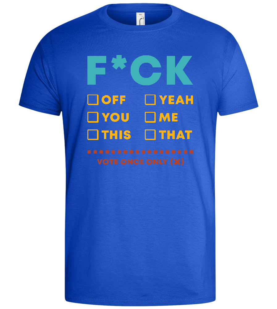 Make Your Choice Design - Basic men's t-shirt_ROYAL_front