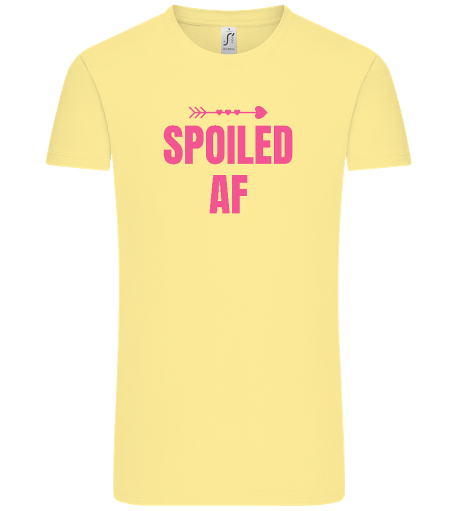 Spoiled AF Arrow Design - Comfort Unisex T-Shirt_AMARELO CLARO_front