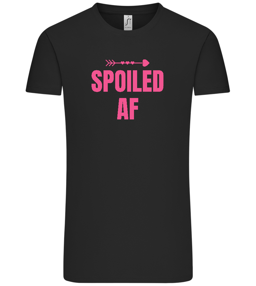 Spoiled AF Arrow Design - Comfort Unisex T-Shirt_DEEP BLACK_front