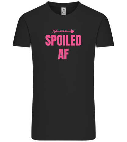 Spoiled AF Arrow Design - Comfort Unisex T-Shirt_DEEP BLACK_front