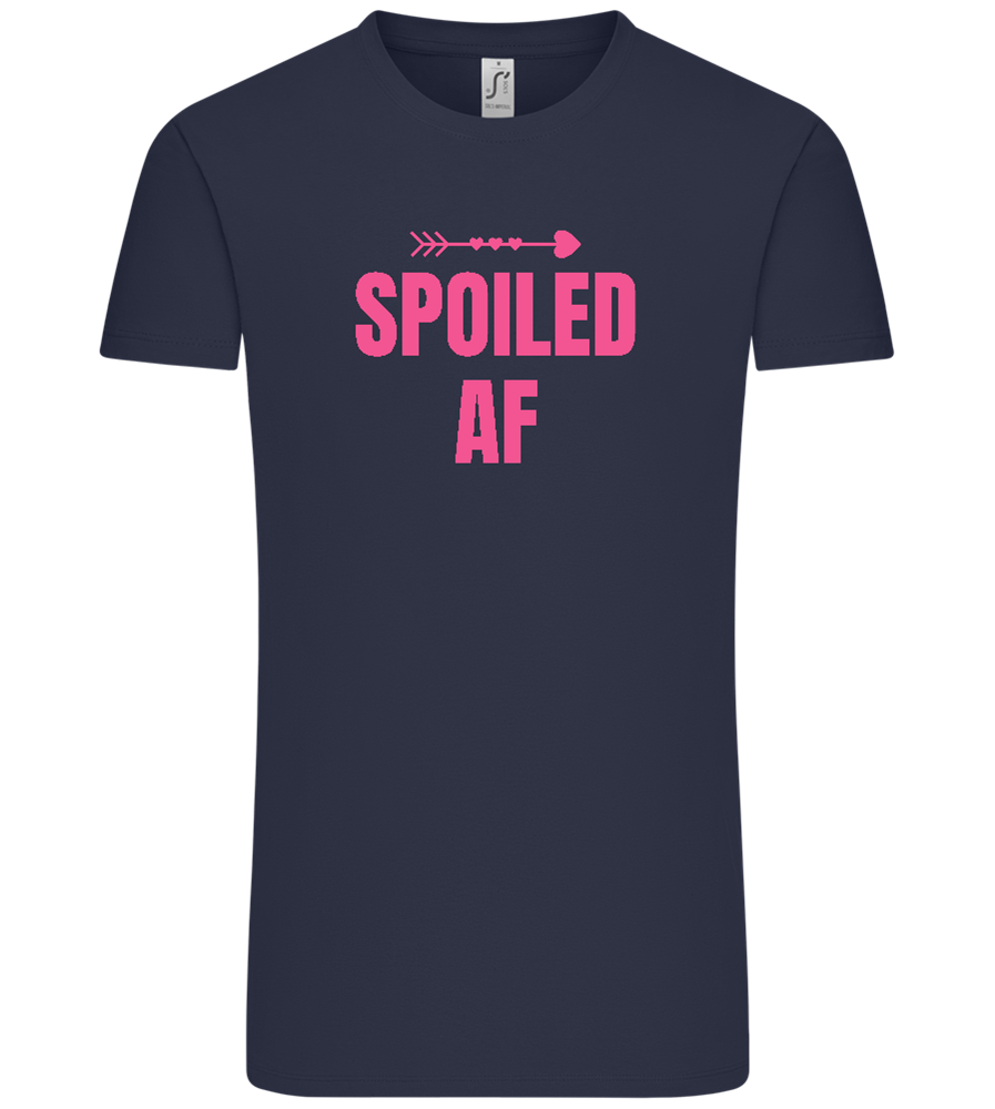 Spoiled AF Arrow Design - Comfort Unisex T-Shirt_FRENCH NAVY_front