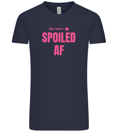 Spoiled AF Arrow Design - Comfort Unisex T-Shirt_FRENCH NAVY_front
