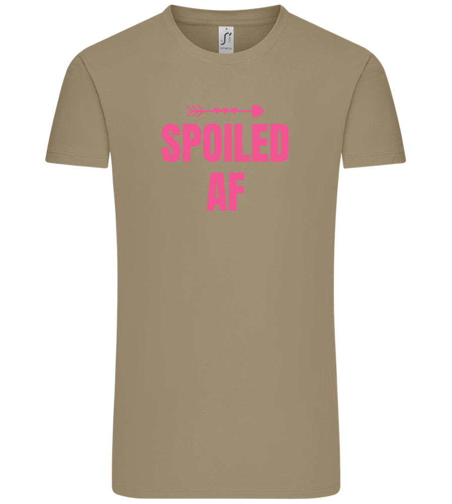 Spoiled AF Arrow Design - Comfort Unisex T-Shirt_KHAKI_front