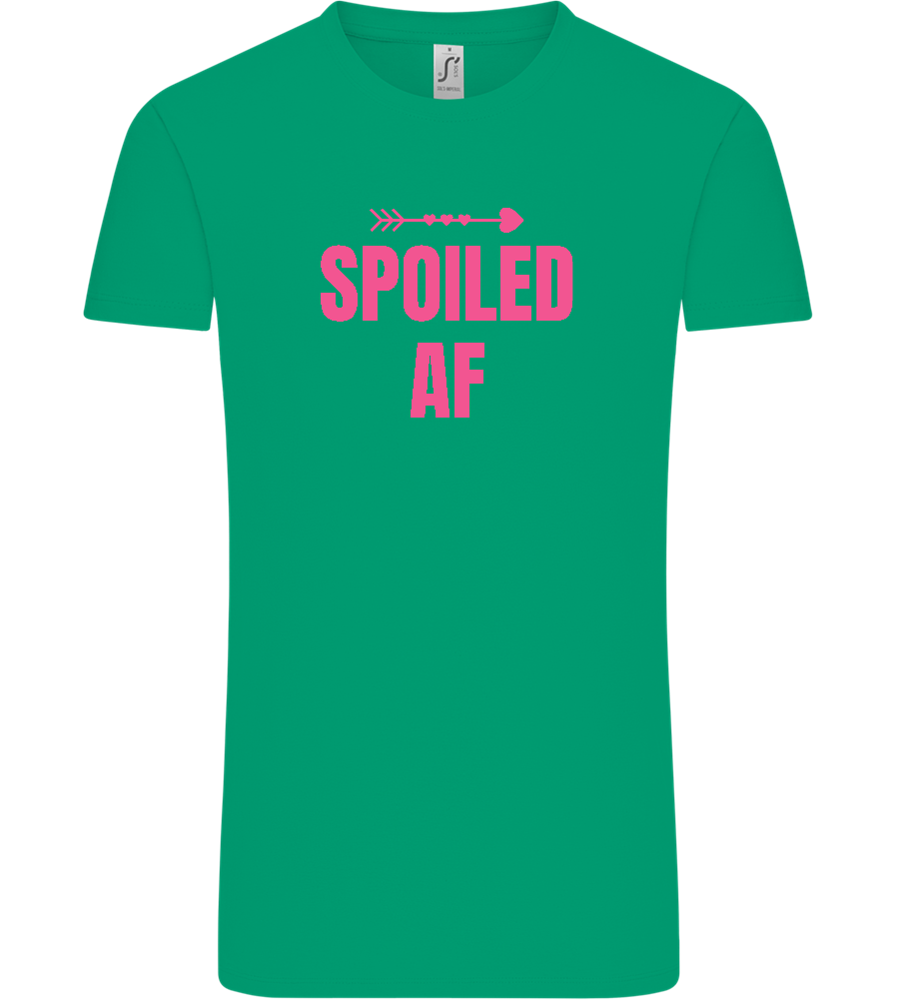 Spoiled AF Arrow Design - Comfort Unisex T-Shirt_SPRING GREEN_front