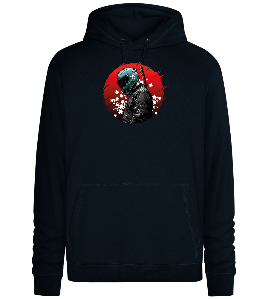 Red Samurai Design - Premium unisex hoodie_BLACK_front