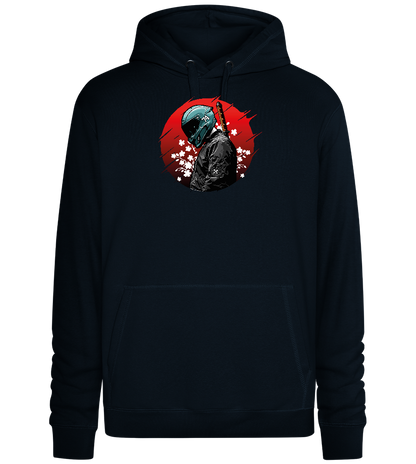 Red Samurai Design - Premium unisex hoodie_BLACK_front