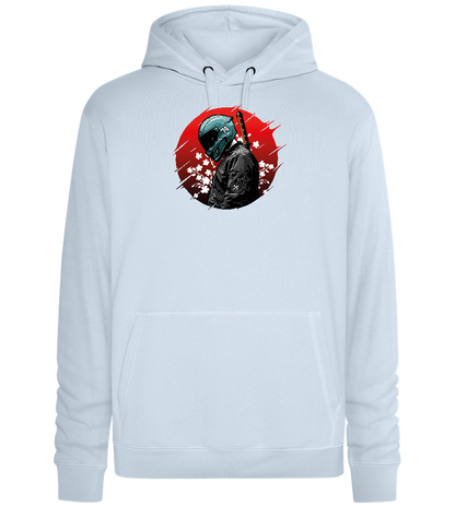 Red Samurai Design - Premium unisex hoodie_CREAMY BLUE_front