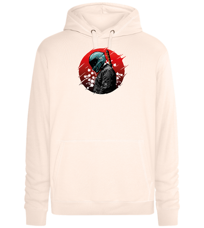 Red Samurai Design - Premium unisex hoodie_LIGHT PEACH ROSE_front