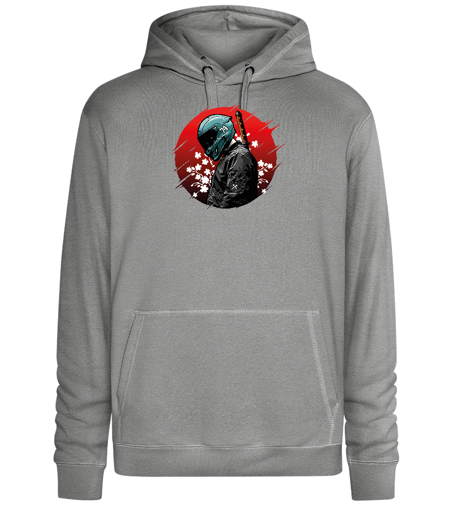 Red Samurai Design - Premium unisex hoodie_ORION GREY II_front