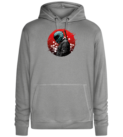 Red Samurai Design - Premium unisex hoodie_ORION GREY II_front