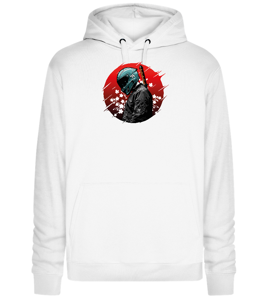 Red Samurai Design - Premium unisex hoodie_WHITE_front