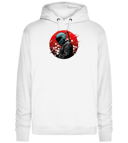 Red Samurai Design - Premium unisex hoodie_WHITE_front