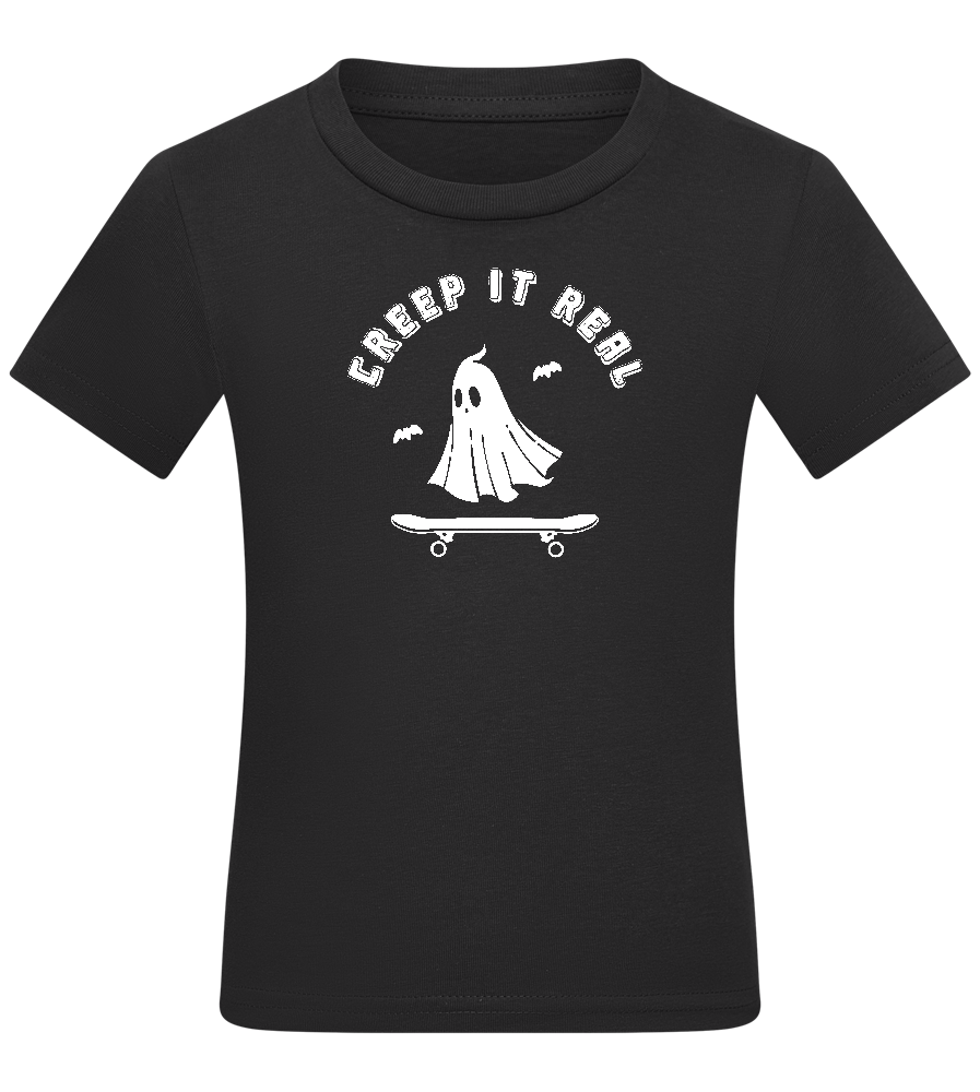 Creep It Real Halloween Design - Comfort kids fitted t-shirt_DEEP BLACK_front