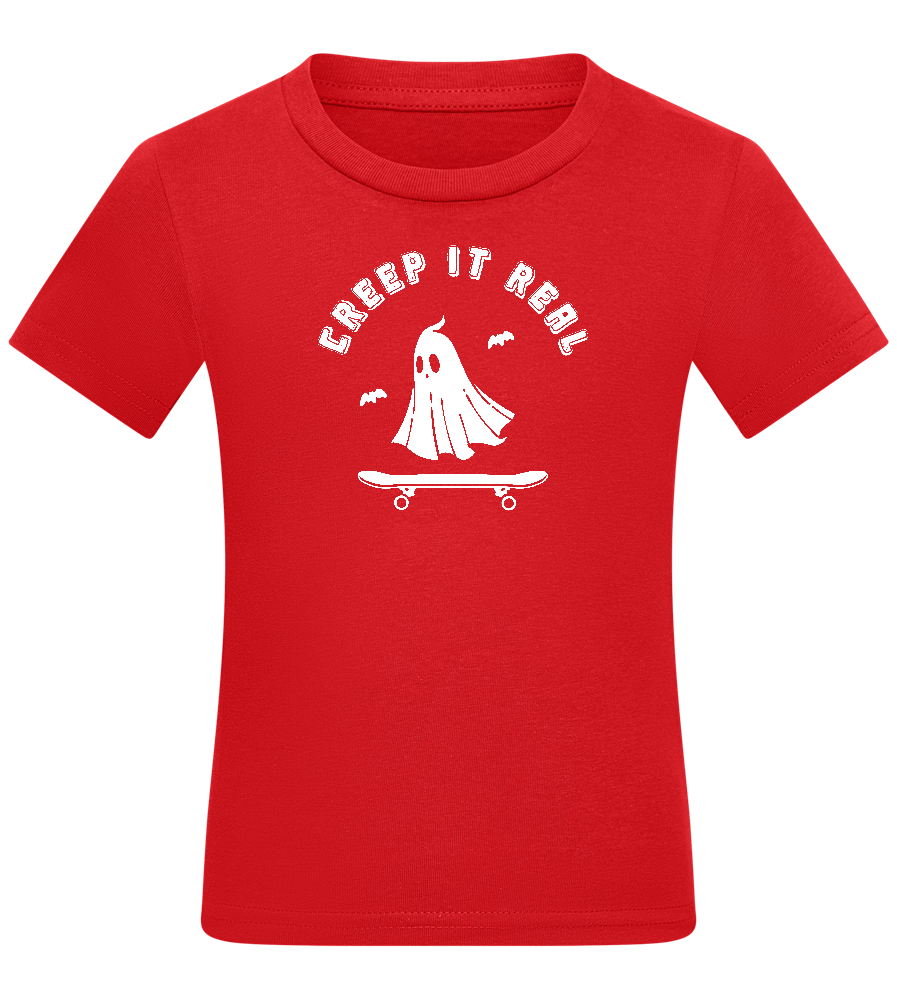 Creep It Real Halloween Design - Comfort kids fitted t-shirt_RED_front