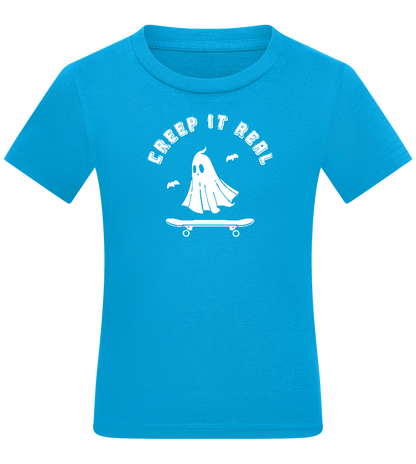 Creep It Real Halloween Design - Comfort kids fitted t-shirt_TURQUOISE_front